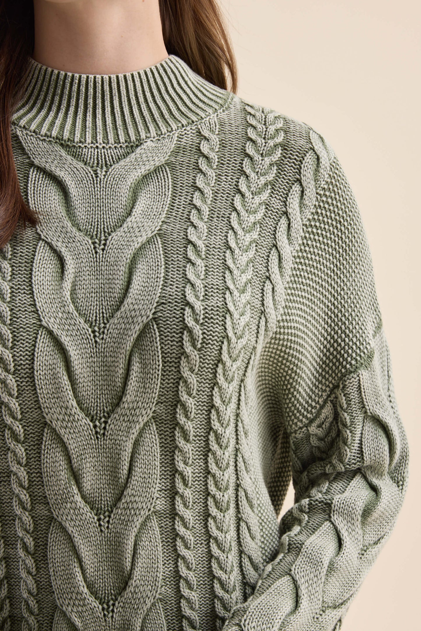 Elementary Cable Detail Sweater
