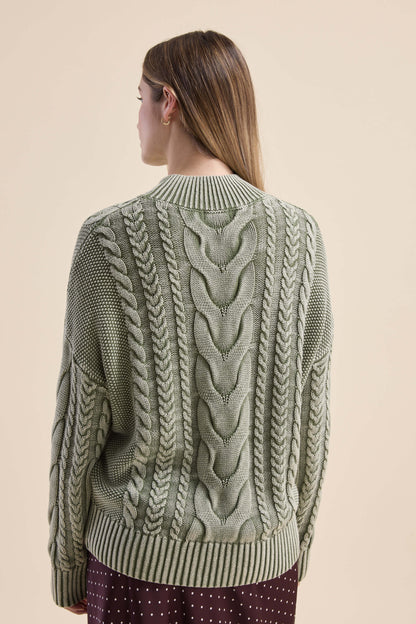 Elementary Cable Detail Sweater