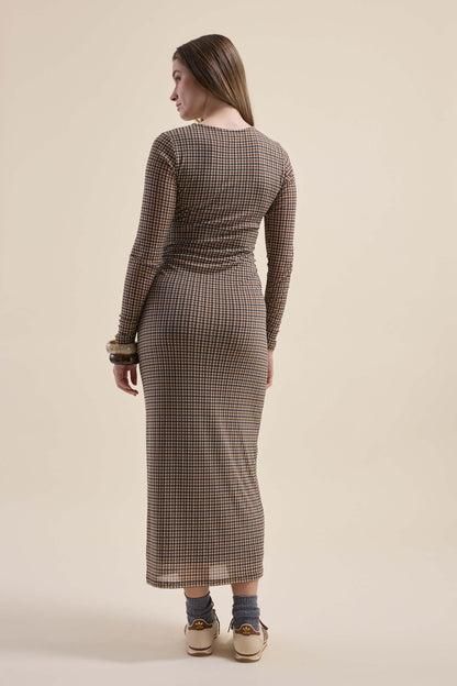 The Mesh Gather Detail Dress