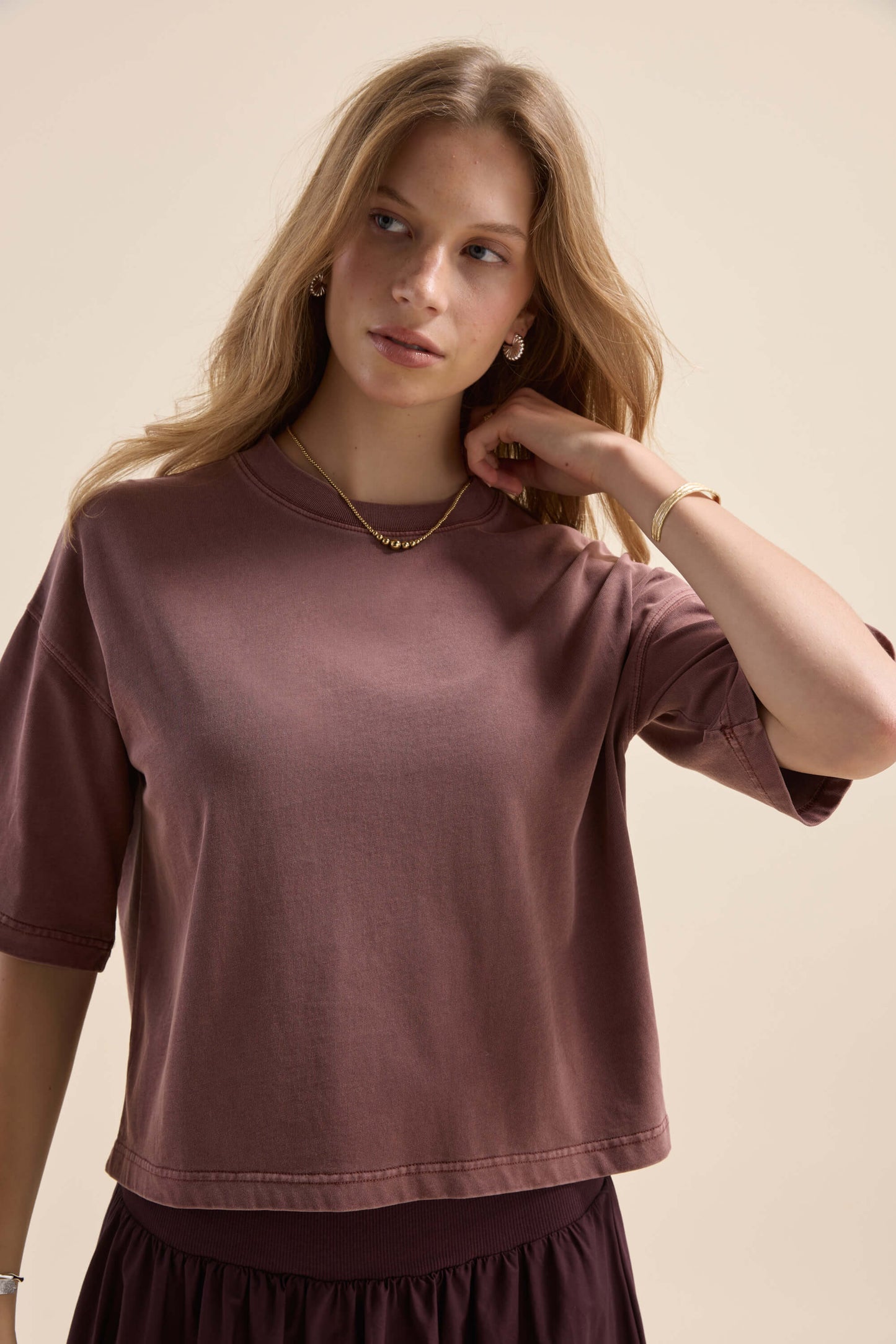 Olive Boxy Tee