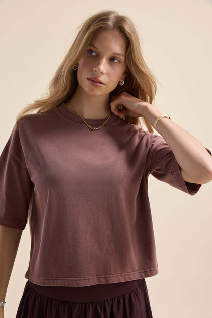 Olive Boxy Tee