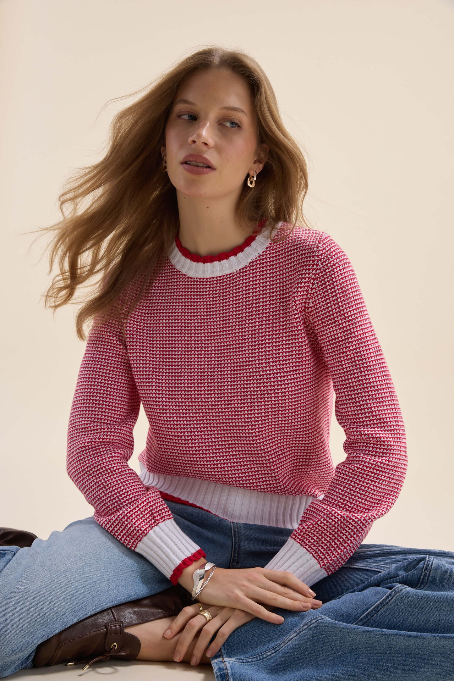 Callie Knit Detail Sweater