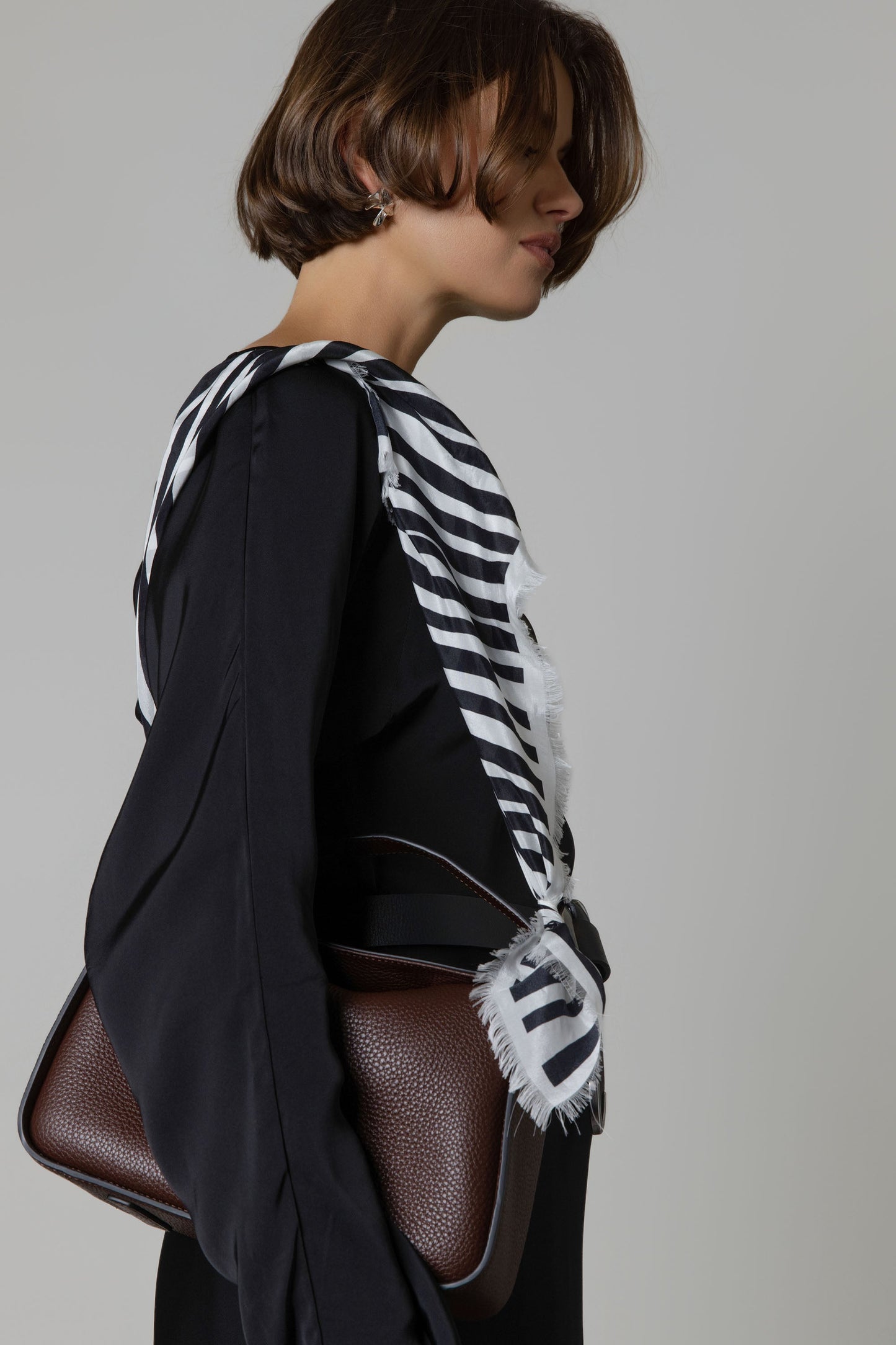Mable Frayed Edge Silk Scarf