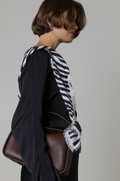 Mable Frayed Edge Silk Scarf
