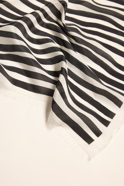 Mable Frayed Edge Silk Scarf