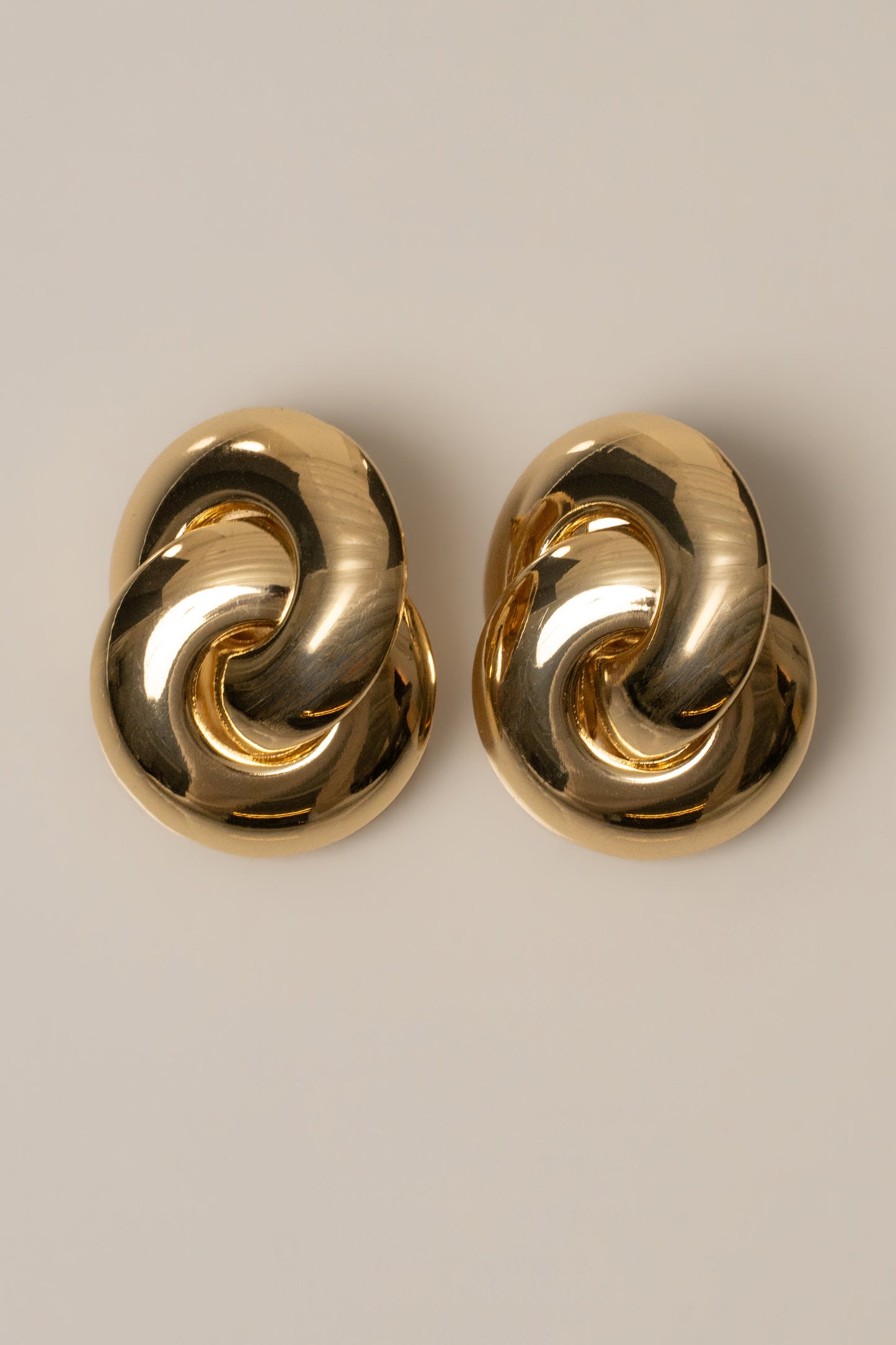 Gold Infinite Loop Earrings