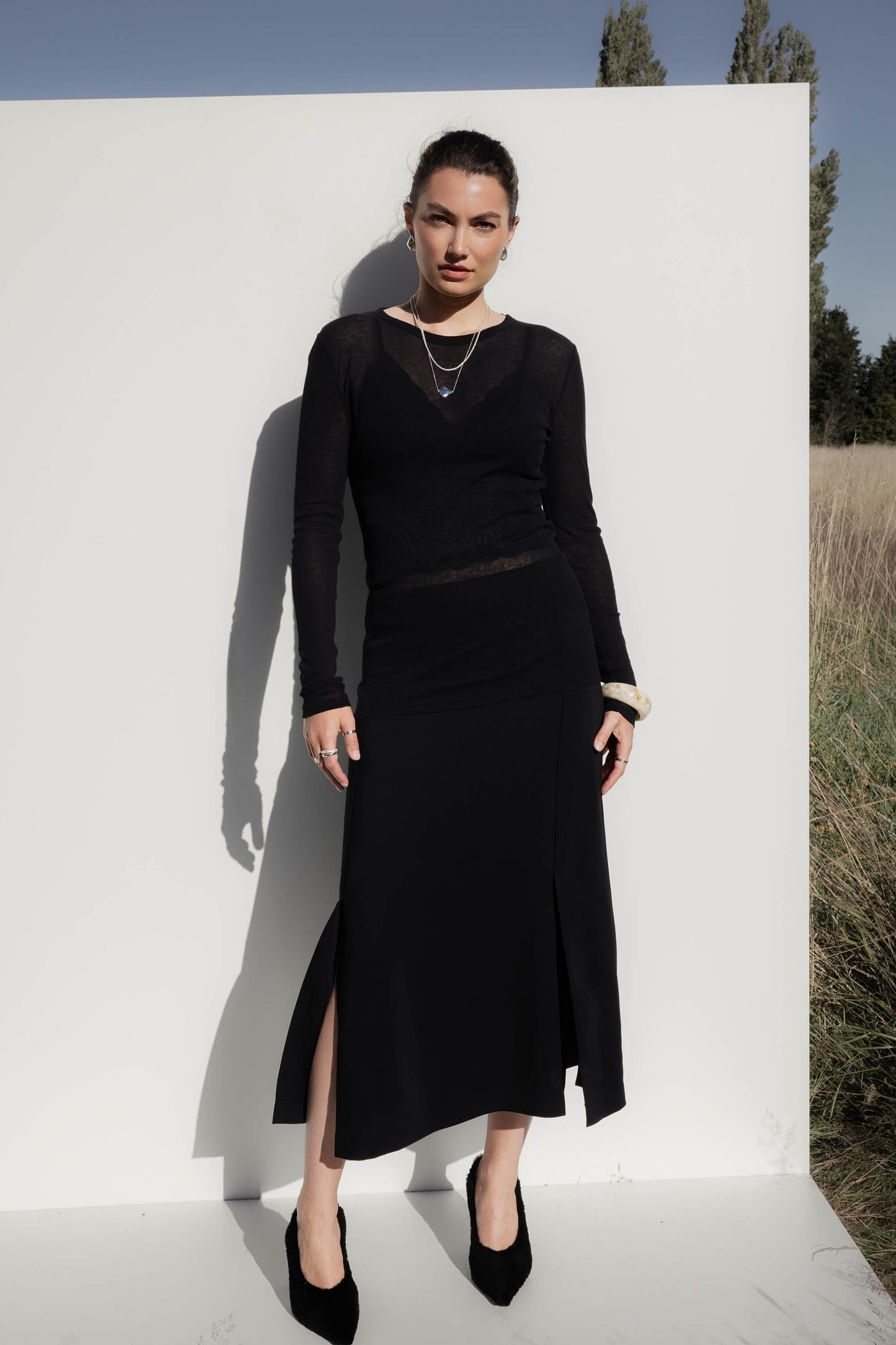 The Sheer Layering Crew Top