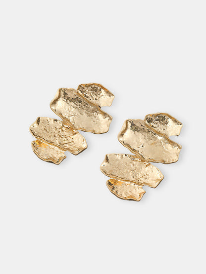 Textured Stacked Statement Earrings