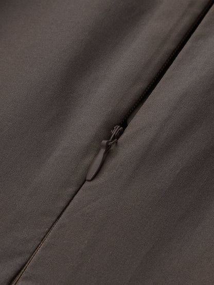 Tencel-Blend Asymmetric Wrap Blouse