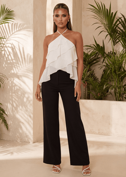 Here For Love Floaty Top - Beige
