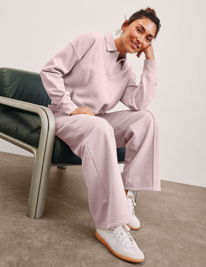 LuxeFleece™ Pintuck Wide Leg Pant