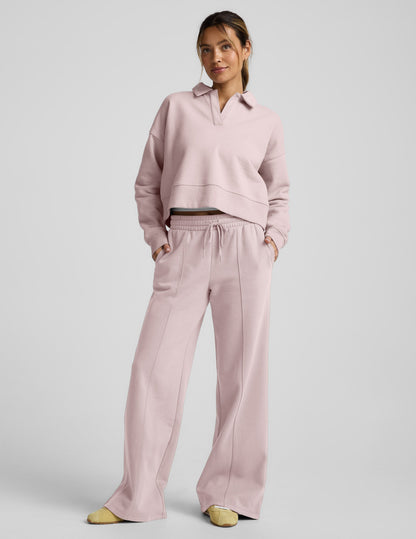 LuxeFleece™ Pintuck Wide Leg Pant
