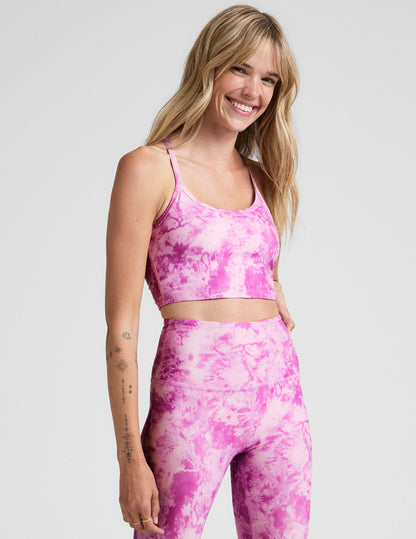 Sunset Violet Icedye SoftMark Slim Racerback High Cropped Tank
