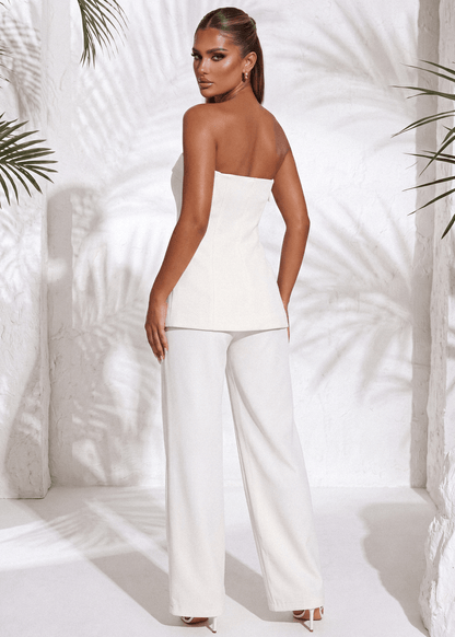 Polished Presence Tailored Trousers - Ivory