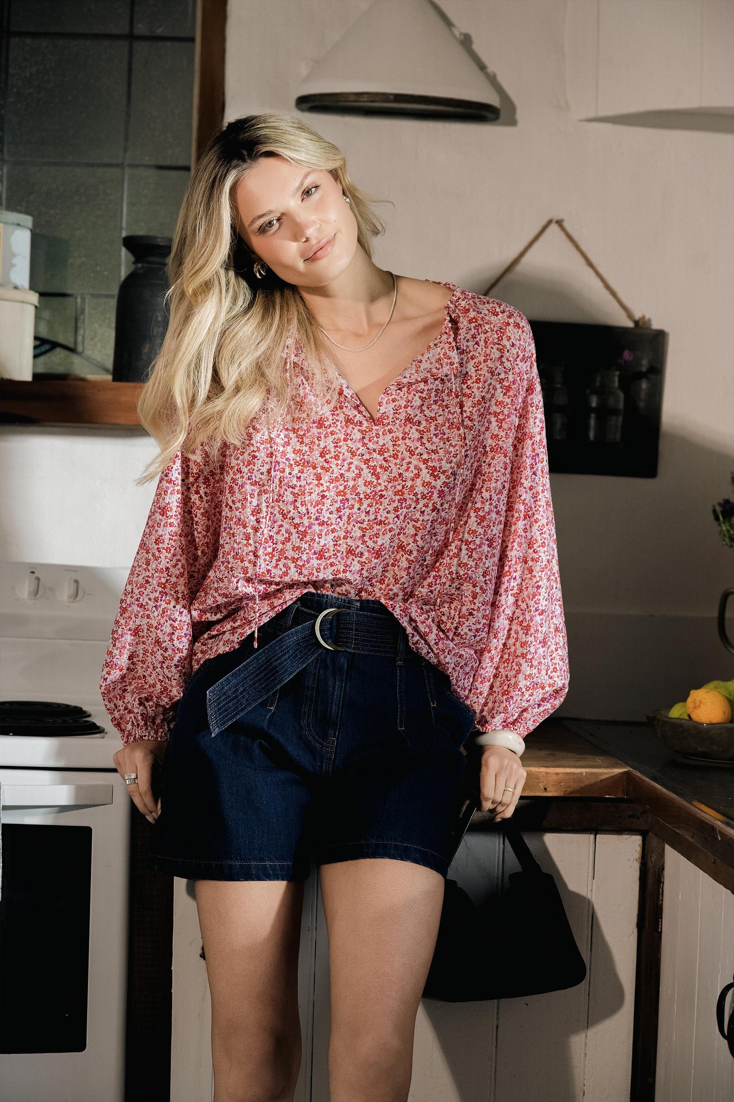 Alana Tie Neck Blouse