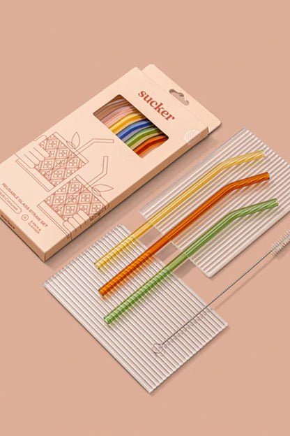 Sucker Drinking Glass Straws