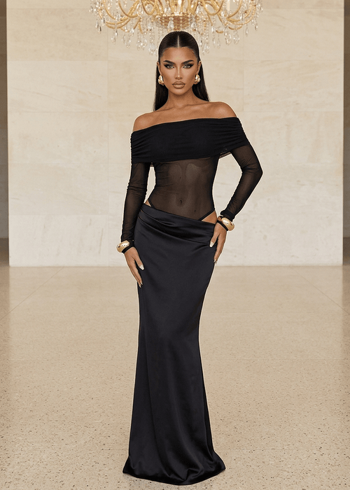Unavailable Energy Cut Out Maxi Dress - Black