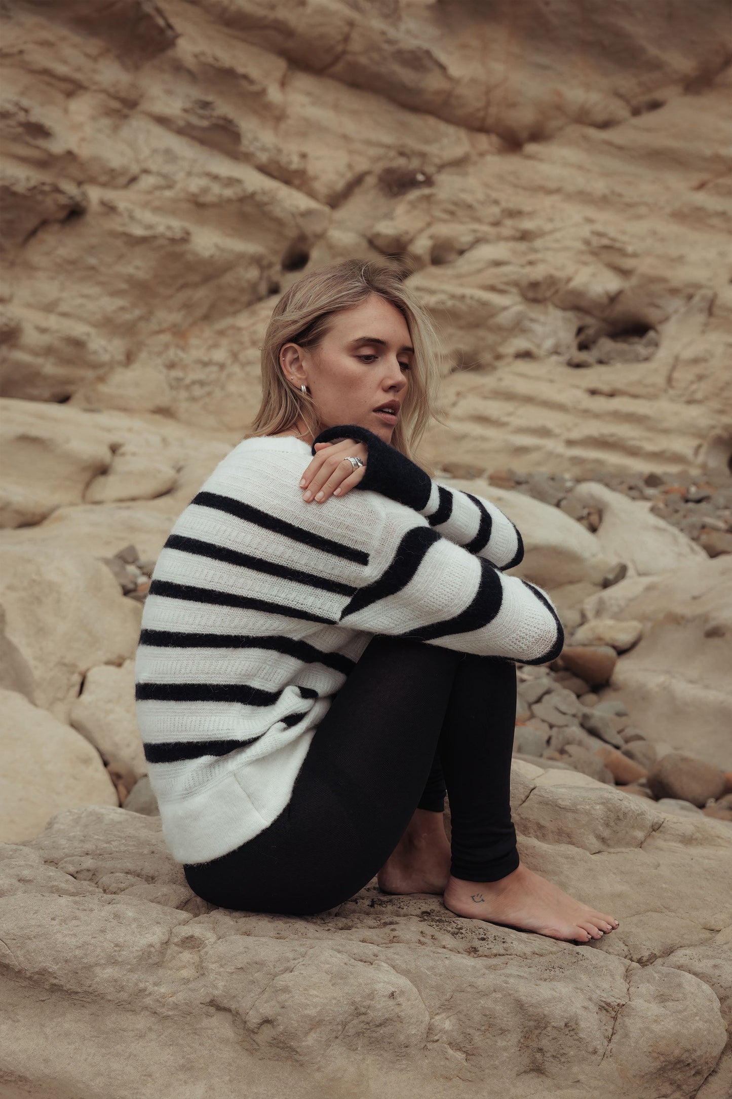 Gabby Luxe Whisper Striped Knit Sweater