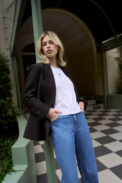 Elsie Stitch Detail Shell Top