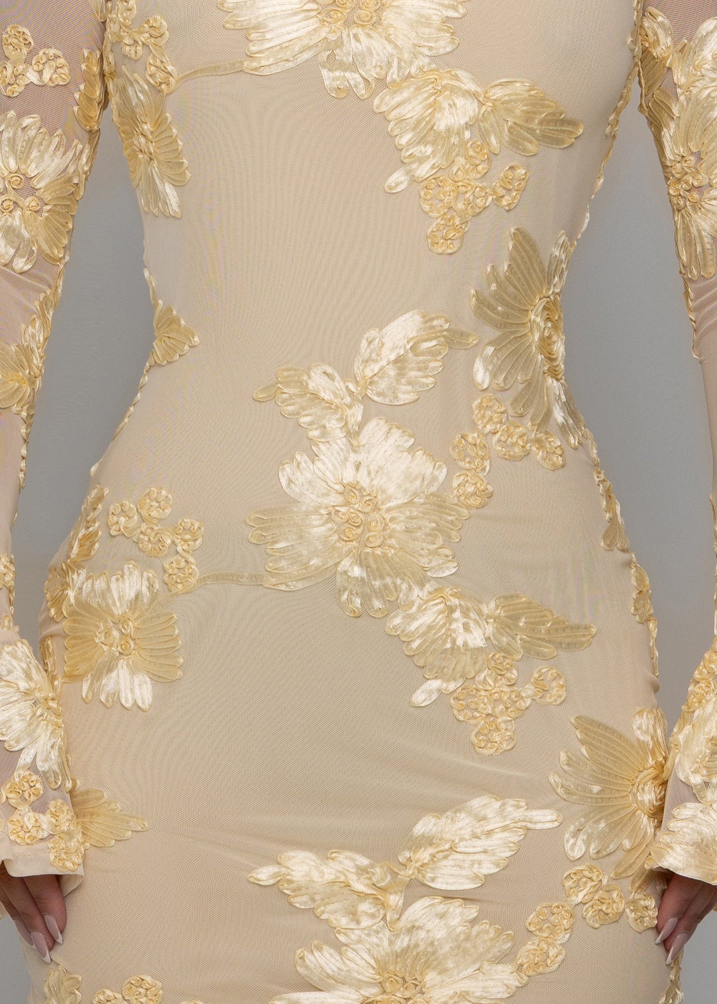 Blissful Days Long Sleeved Mini Dress - Yellow