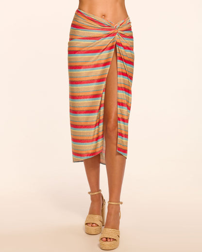 Xana Glitter Stripe Coverup Skirt