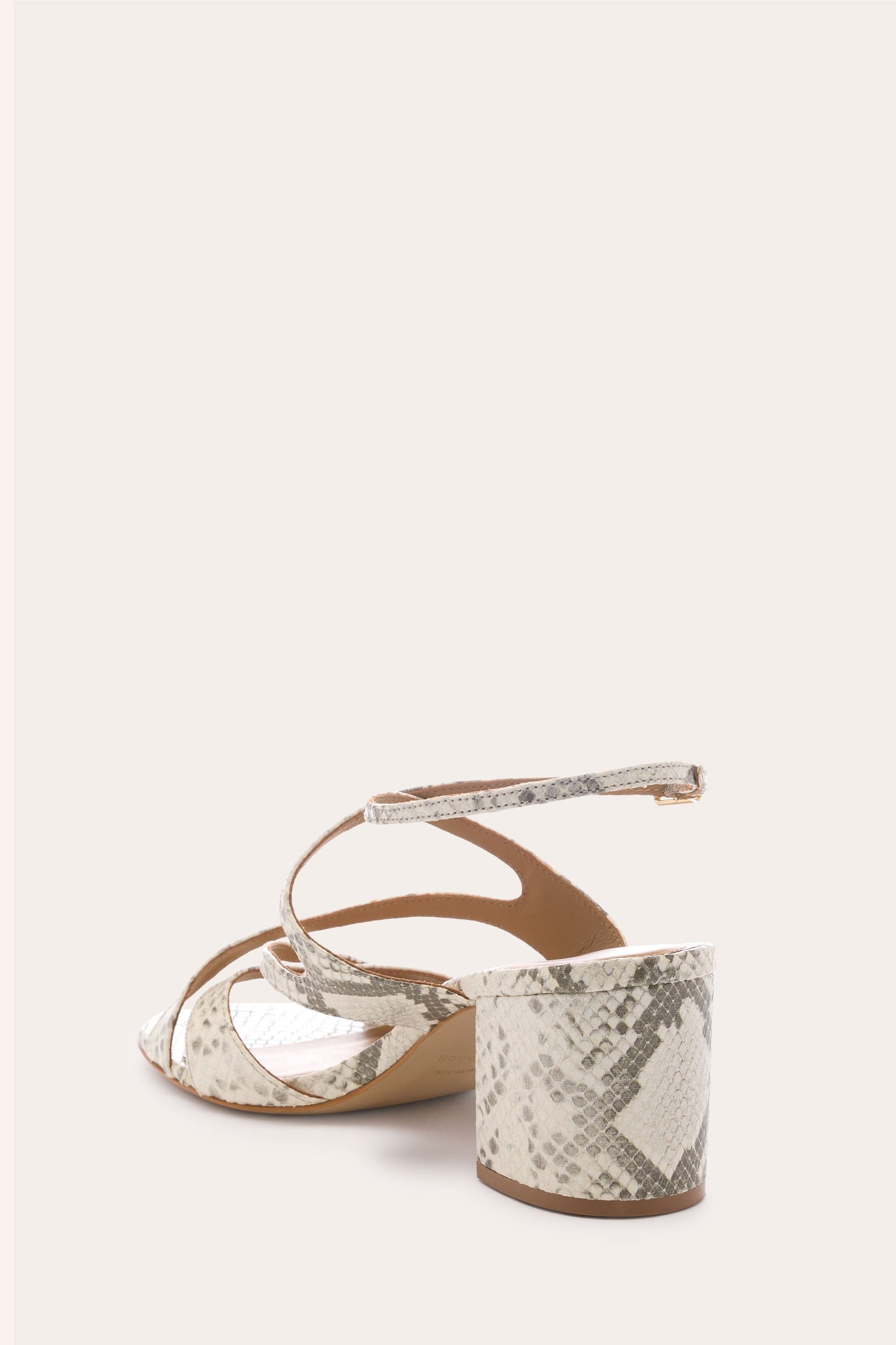 Susie Leather Block Heel | GREY