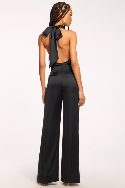 Tatiana Wide Leg Halter Jumpsuit