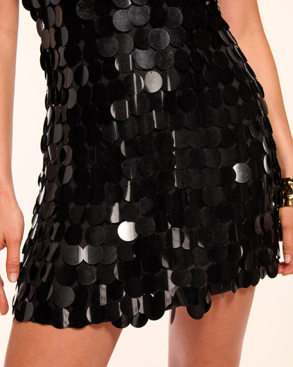 Sami Paillette Plunging Mini Dress