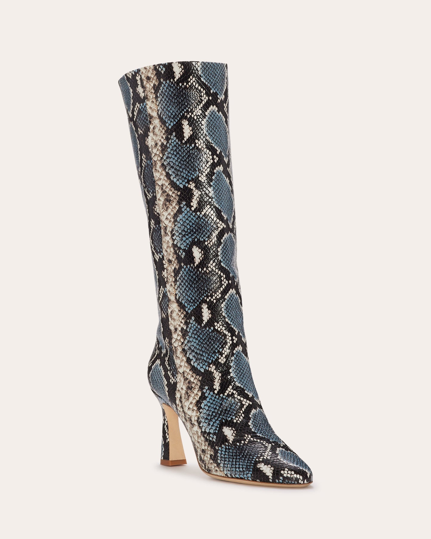 Queen Heeled Snake Boots | BLUE SNAKE