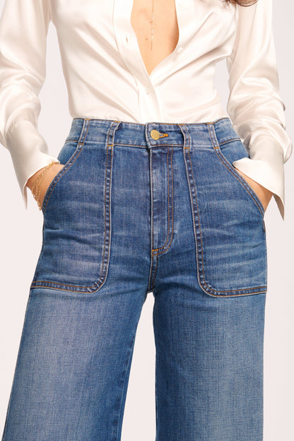 Theodora High-Rise Wide Leg Jean | MEDIUM WASH