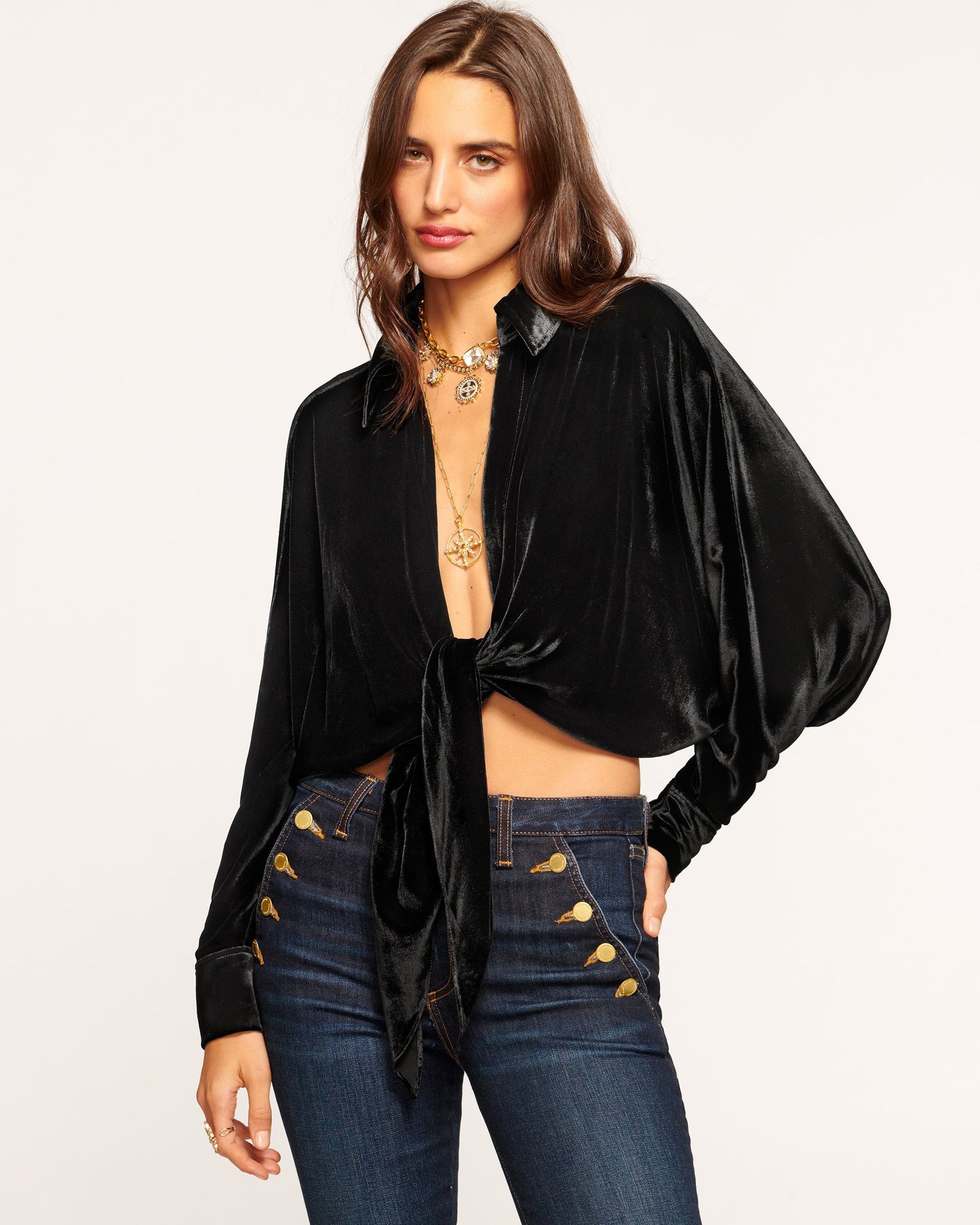 Novalee Tie Front Top