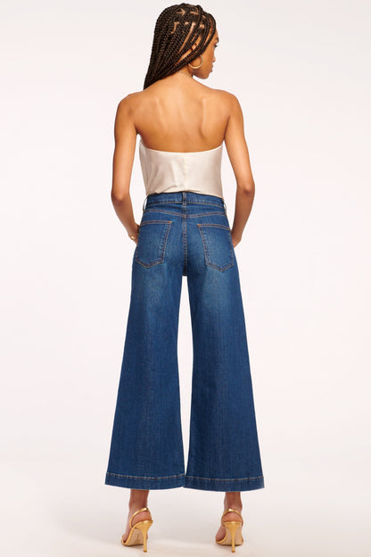 Tyra 5-Pocket Cropped Wide Leg Jean