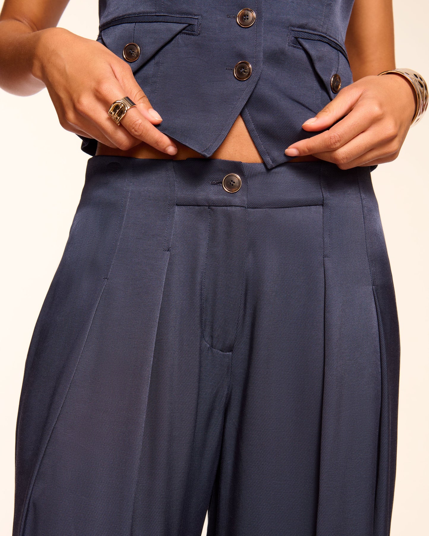 Russell Pleated Wide Leg Pant