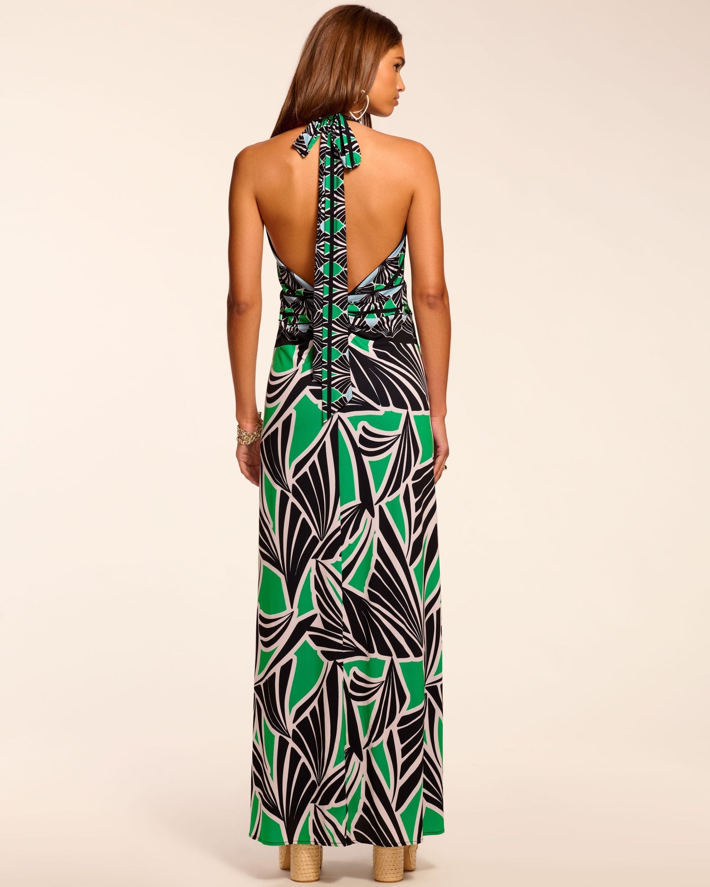 Rayna Jersey Plunging Maxi Dress