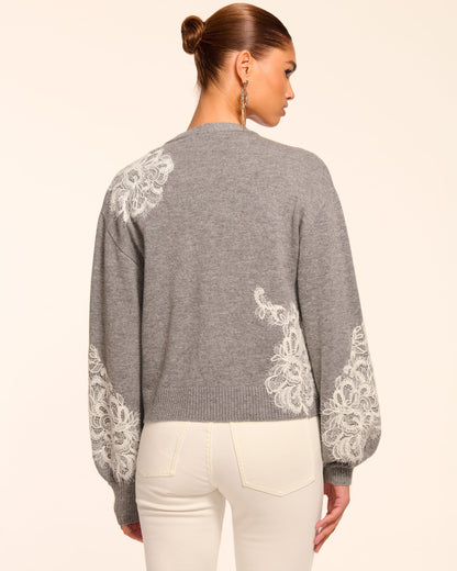 Perry Wool Embellished Cardigan Sweater