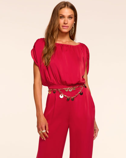 Sabrina Ruched Wide Leg Jumpsuit