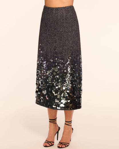 Peter Wool Blend Embellished Midi Skirt