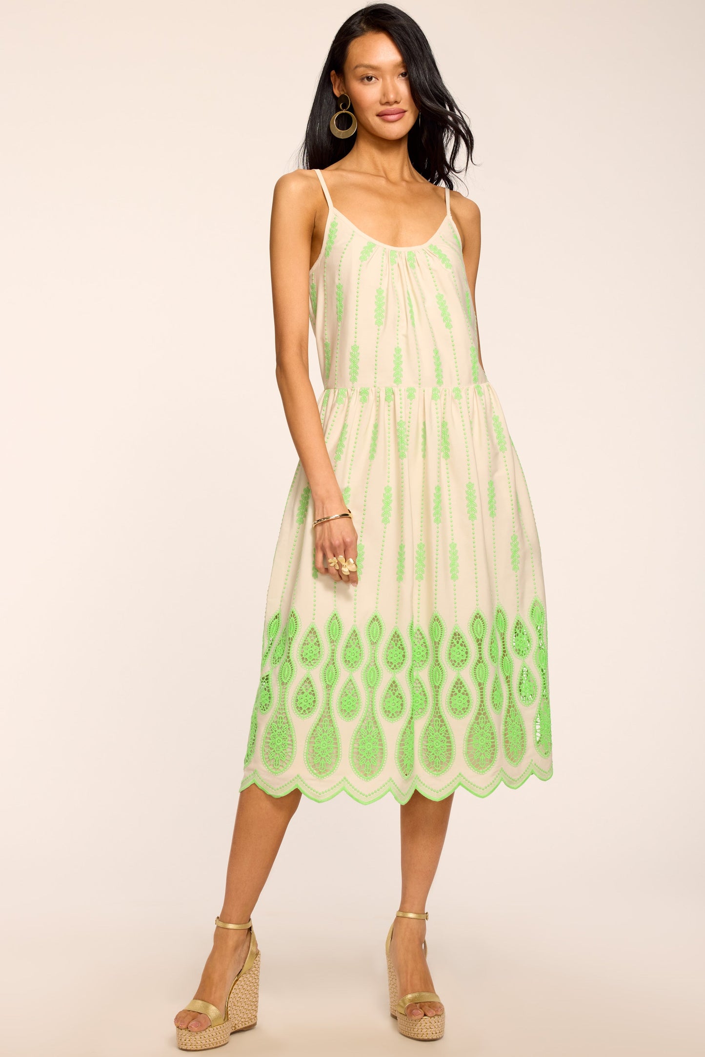 Sandra Embroidered Midi Dress
