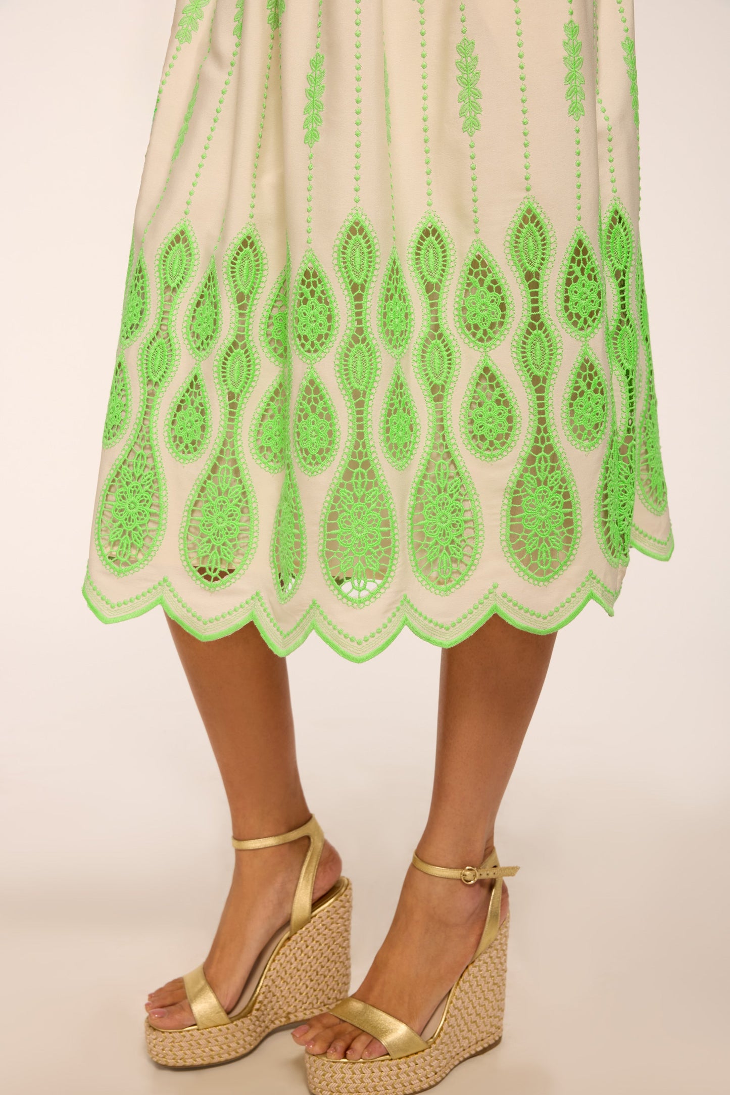 Sandra Embroidered Midi Dress