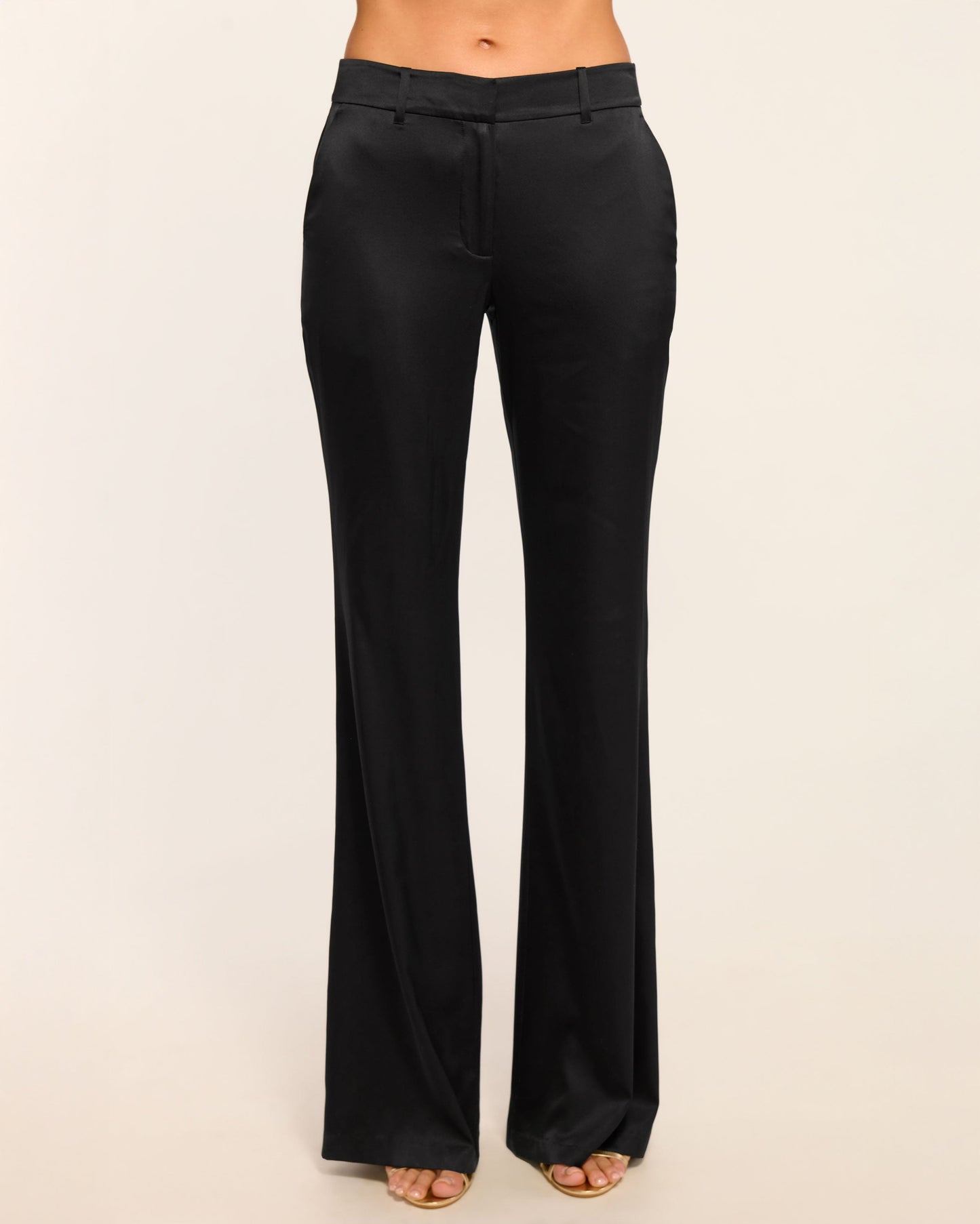 Vivienne Silk Flare Pant | BLACK