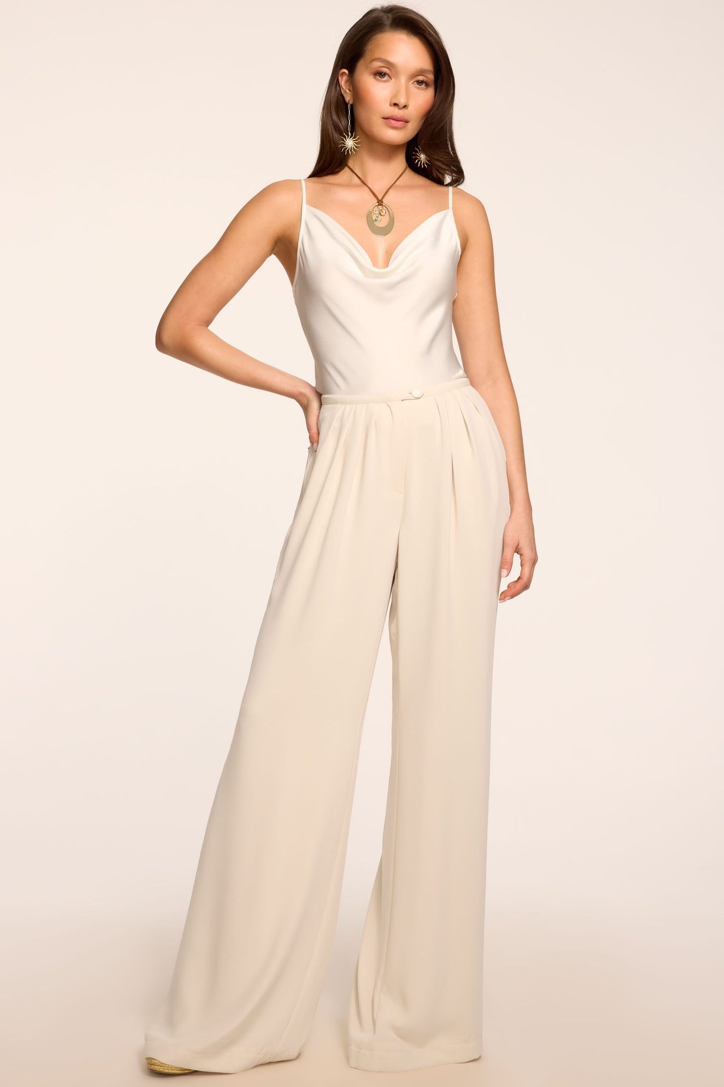 Yasmine Wide Leg Pleated Pant